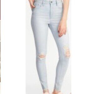 Old Navy Rockstar Super Skinny High Rise Jean Light Destroyed